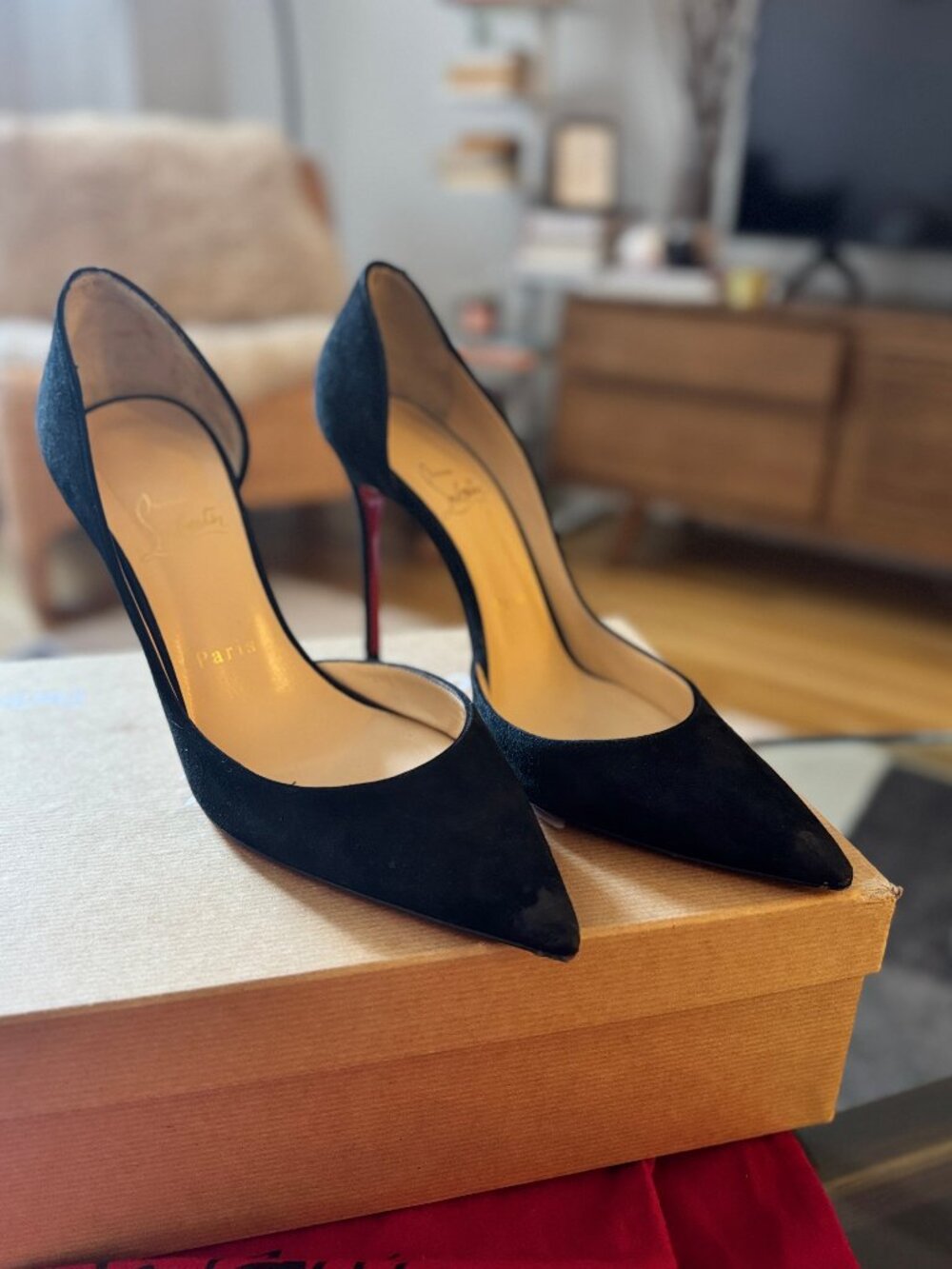 Christian Louboutin Iriza 100 Suede Pumps (38.5) - Picture 6 of 7